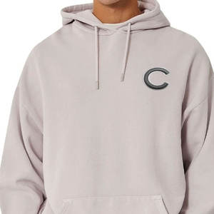 Sweat à capuche vintage personnalisé pour hommes, délavé à l'acide, nouveau design, surdimensionné, coton, sérigraphie, mode 3D, veste avec logo brodé ODM - Product Image 2