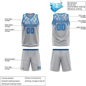 Maillot de basket-ball personnalisé avec nom d'équipe, numéro et logo, uniforme personnalisé pour adultes et enfants - Product Image 3