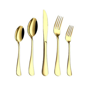 Hot <b>Sale</b> New Style Manufacturer India Stainless Steel Flatware <b>Set</b> Stylish Mirror Polish Gold Cutlery <b>for</b> Hotel Home <b>Dinner</b> - Product Image 1