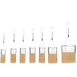 Juego Profesional de 6 Pinceles Planos para Pintar, 20, 30, 40, 50, 60, 70 mm, Cerdas Naturales para Pinturas, Esmaltes, Paredes, Madera, Hierro - Product Image 2