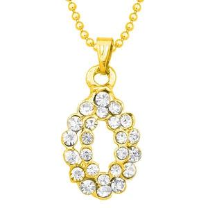 Colgante de cadena chapado en oro de piedra austriaca Kriaa, abalorio de joyería fina y lujosa - Product Image 1