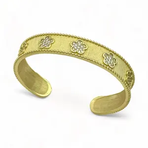 A8938MG/ A9041MG BANGLE 12MM/ 18MM MATTE GOLD FLOWER