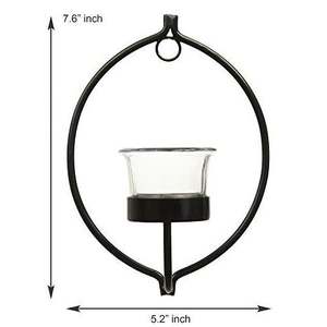 Candelabro de pared decorativo clásico con forma de ojo para decoración del hogar y la oficina, eventos de bodas y fiestas, hecho en India. - Product Image 4