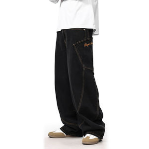 Pantalones vaqueros holgados de corte holgado para hombre, ropa de calle, pantalones vaqueros de moda informales de gran tamaño, proveedor de pantalones vaqueros holgados personalizados para hombre - Product Image 6