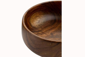 Handmade Wood Serving Bowl and Melamine Fruit Bowl Set Elegant Home Decor and Dining <b>Dinnerware</b> for Everyday Use - Product Image 3