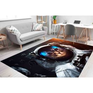 Alfombra de Gato Astronauta: Alfombra Infantil Antideslizante de Chenilla Estampada, con Pelo Suave - Product Image 3