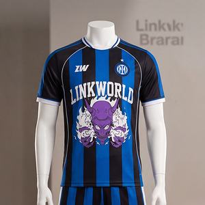 Camiseta de Fútbol Personalizada de Manga Corta para Verano, para Aficionados y Jugadores, Nueva, Roja y Blanca, Conjunto de Fútbol de Club, 100% Poliéster Transpirable, Uniforme de Equipo - Product Image 4