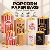 Sacs en papier pour aliments, compatibles micro-ondes, avec logo personnalisé, pour la vente en gros, emballages pour la restauration rapide et les pop-corn à emporter