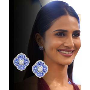 Pendientes de Diamantes Calliope Minis Tanzanita - Product Image 1