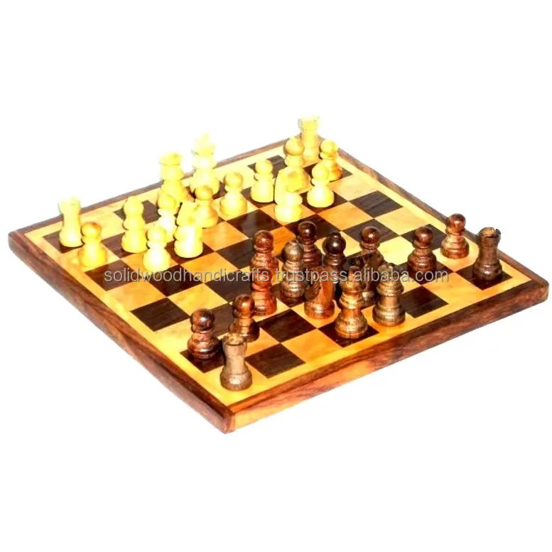 शतरंज खेल नए सबसे अच्छा व्यापार उपहार आइटम सजावटी लकड़ी शतरंज खेल इनडोर और आउटडोर खेल खेल के लिए बच्चों और वयस्कों के लिए परिवार खेलने