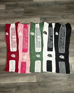 Pantalones Deportivos de Hombre, Corte Regular, Casuales, Mezcla de Algodón, Transpirables, con Cordón, Teñidos a la Prenda, de Peso Medio, Impresión Personalizada OEM - Product Image 2