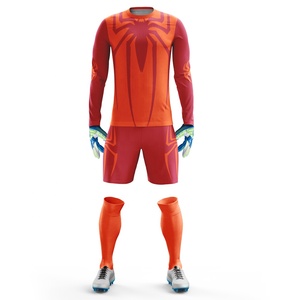 100% poliéster personalizado sublimación portero uniforme Kit OEM equipo de fútbol desgaste con estilo de corte automatizado - Product Image 4