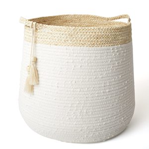 Handle <b>Basket</b> Cotton Rope, <b>Large</b> Blanket <b>Basket</b> Laundry Hamper for Throws, Pillows, Blanket OEM Made in Vietnam - Product Image 1