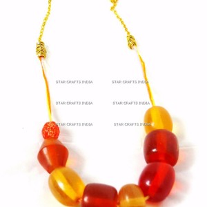 Luxe fait à la main nouveaux designs bijoux mode été vacances femmes résine bois perles collier pour femmes mode - Product Image 6