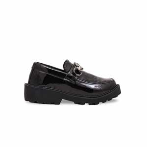 Mocassin formel noir pour garçons KD2314 Mocassin noir élégant pour garçons pour les occasions formelles - Product Image 4