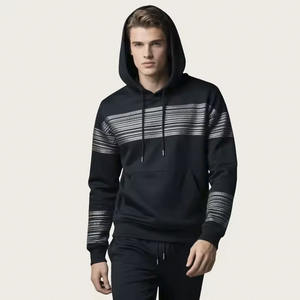 Sweat à capuche de sport avec logo personnalisé de haute qualité pour hommes Pantalon de survêtement Pull à capuche personnalisable avec motif imprimé pour hommes - Product Image 4