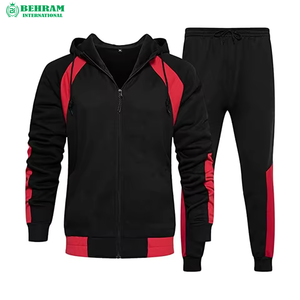 Ensemble de survêtement unisexe premium personnalisé Behram International pour l'hiver, style streetwear décontracté, avec sweat à capuche à cordon et pantalon de survêtement en molleton technique - Product Image 4
