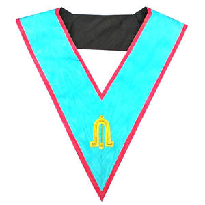 2025 Collier maçonnique Regalia d'AASR First Guard Badge en cuir brodé Type à coudre - Product Image 2