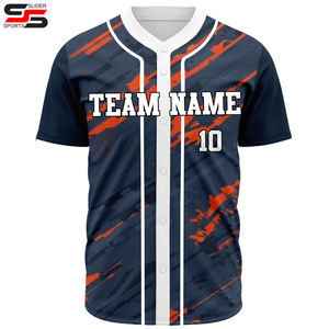 Maillot de baseball personnalisé 100% polyester pour hommes, taille adulte, respirant, séchage rapide, antibactérien, imprimé par sublimation, vêtements de sport - Product Image 4