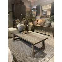 Table basse rectangulaire unique en bois de récupération, style traditionnel, couleur rustique, pour salon intérieur, Kamal Art Craft Size