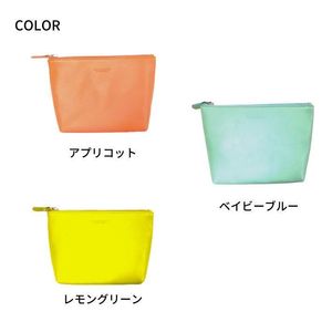 กระเป๋าเครื่องสำอางขนาดเล็กแบบมีซิปปิด กระเป๋าใส่เครื่องสำอางพกพา สีแอพริคอต สีฟ้าอ่อน สีเขียวเลมอน - Product Image 1