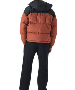 Top Quality Outdoor Canvas Puffer Jacket <b>Waterproof</b> Breathable Thick Hooded Knitted with Customized Logo Front <b>Zipper</b> - Product Image 4