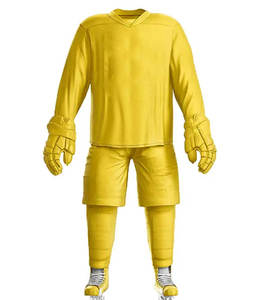 Uniformes de hockey sur glace en coton vierge, col en V, manches longues, uniforme de hockey sur glace à prix raisonnable - Product Image 1