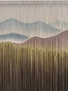 วิวภูเขาที่ได้รับแรงบันดาลใจจากการตกแต่งผนังมาคราเม่สำหรับบ้านร่วมสมัยศิลปะไฟเบอร์ที่มีเอกลักษณ์และการตกแต่งผนังที่หรูหราจากอินเดีย - Product Image 2