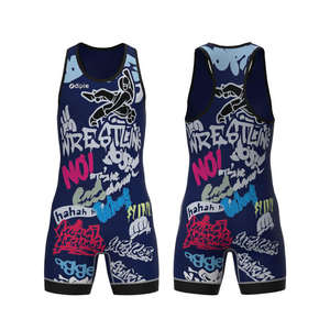 High Quality Wrestling <b>Singlet</b> <b>for</b> <b>Men</b> Quick Dry Sleeveless Compression Fit Sportswear <b>for</b> Training and Professional Wrestling - Product Image 2