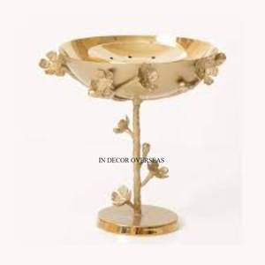 Flores chapadas en oro de alta calidad de Metal de calidad superior Diseñador Fancy Incienso Bakhoor Quemador Fragancia para el hogar Accesorios Suministros - Product Image 5