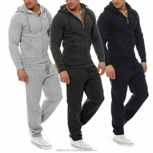 Survêtement à capuche de haute qualité pour hommes, vente en gros, en vrac, 100% coton, ensemble de survêtement uni, vêtements d'entraînement, mode - Product Image 6