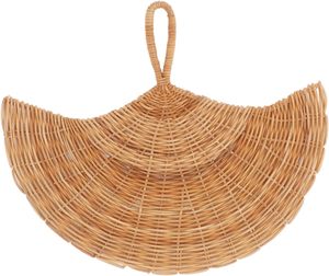 Abanico de Ratán Natural Tejido a Mano, Abanico de Bambú Tradicional, Decoración Rústica de Pared Estilo Boho y Accesorio Sostenible para el Verano - Product Image 1