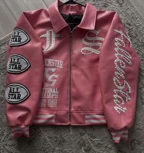 Chaqueta Universitaria de Invierno para Mujer, Nueva Colección 2026, Calidad Premium, con Mangas de Cuero Transpirable Satinado, Diseño Personalizado - Product Image 2