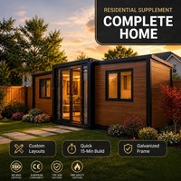 Maisonnette modulaire préfabriquée personnalisable à 2 chambres pour jardin, cabane de luxe portable pour une vie en plein air