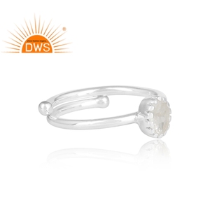 Nouvellement conception 925 argent Sterling fin naturel Citrine pierre précieuse bague réglable bijoux pour femmes cadeau pour elle - Product Image 4