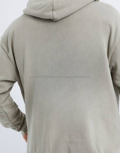 Sudadera con capucha para hombre, estilo urbano, hombros caídos, algodón grueso, corte holgado, estilo oversize, con bolsillo funcional, para hombre - Product Image 4