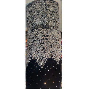 Tafetta perlée Cravate africaine brodée Détails perlés Elégant Élégant Tenue traditionnelle Occasions spéciales Wrapper - Product Image 1