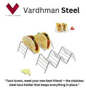 2025 vente chaude support de support de taco en acier inoxydable écologique avec plateau de positionnement sans BPA va au lave-vaisselle - Product Image 2