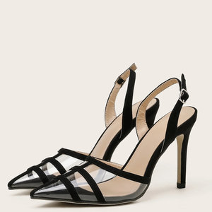 รองเท้าส้นสูงแบบ T-Strap ดีไซน์หรูหรา ปลายแหลม แต่งลายทาง เหมาะสำหรับงานปาร์ตี้ ส้นสูงทรงเหลี่ยมขนาด 8 ซม. สวมใส่ง่าย ดีไซน์สำหรับเจ้าสาว พื้นรองเท้า PU ทันสมัย - Product Image 6