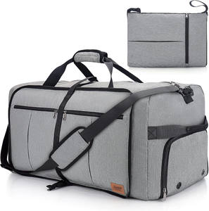 Sac de voyage personnalisé léger et durable pour hommes, sac de week-end en polyester, organisateur de rangement, fermeture éclair, mode sport - Product Image 2