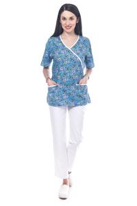 2023 diseño barato profesional ajustado médico para mujer diseño elegante uniforme de enfermera Azul Real - Product Image 6