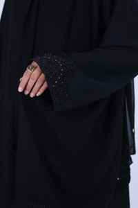 Maxi Long Nida Khimar Hijab avec Cordons de Serrage Couleur Unie Français Eid Ramadan Femmes Musulmanes Vêtements Islamiques Vente en Gros Stock Khimar - Product Image 2