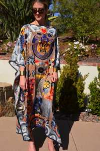 ชุดเดรสยาวพิมพ์ลายดอกไม้ แขนยาว ทรงหลวม สไตล์คาฟทัน คุณภาพสูง สำหรับผู้หญิง ไซส์พลัส ใส่สบายๆ ไปเที่ยวทะเล ฤดูร้อน เอวธรรมชาติ - Product Image 6