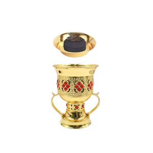 Brûleur à Bakhoor en laiton pour aromathérapie et brûleur à parfum, brûleur à charbon de bois et porte-encens, diffuseur pour aromathérapie - Product Image 1