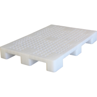 Palette en plastique à usage intensif Etap WJ 80x120, simple face, pour entrepôt industriel, logistique, applications à entrée 4 directions, 18,5 kg