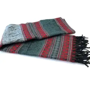 남성과 여성을 위한 베스트 셀러 수제 인도 캐시미어 손으로 짠 숄 명상 담요, 요가 담요, 대형 스카프