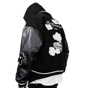 เสื้อฮู้ดแบบสวมหัวผ้าฝ้ายหนาฟอกสีกรดสำหรับผู้ชาย500กรัมเสื้อฟลีซโอเวอร์ไซส์มีฮู้ดสายสะพายไหล่มีฮู้ดกันแดดสำหรับฤดูหนาว - Product Image 6