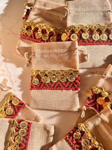 Favor de la boda Bolsas de yute Ecológico Regalos de devolución sostenibles Inauguración DE LA CASA Viajes Festival Bolsos Celebraciones tradicionales Bolsa - Product Image 5