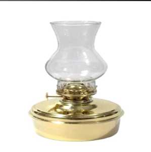 Mini lampe à huile lanterne en laiton avec cheminée - Product Image 2