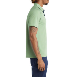 Chemise de golf pour homme à manches courtes, boutonnée, en coton/spandex écologique, couleur unie, avec logo personnalisé sur le devant, de haute qualité et sur mesure. - Product Image 6